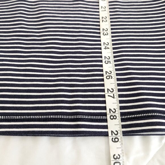 J CREW Pullover Men's L Blue White Performance Striped 1/4 Zip Long Sleeve - Picture 11 of 11